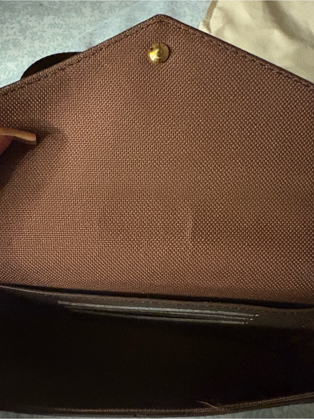 Mini Brown Monogram Crossbody Bag with Strap - Picture 5 of 5
